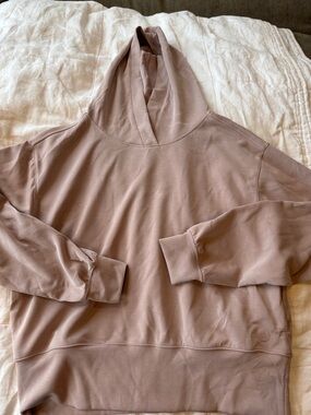 Prana Mauve Cozy Pullover Hoodie super soft SZ S but loose fitting